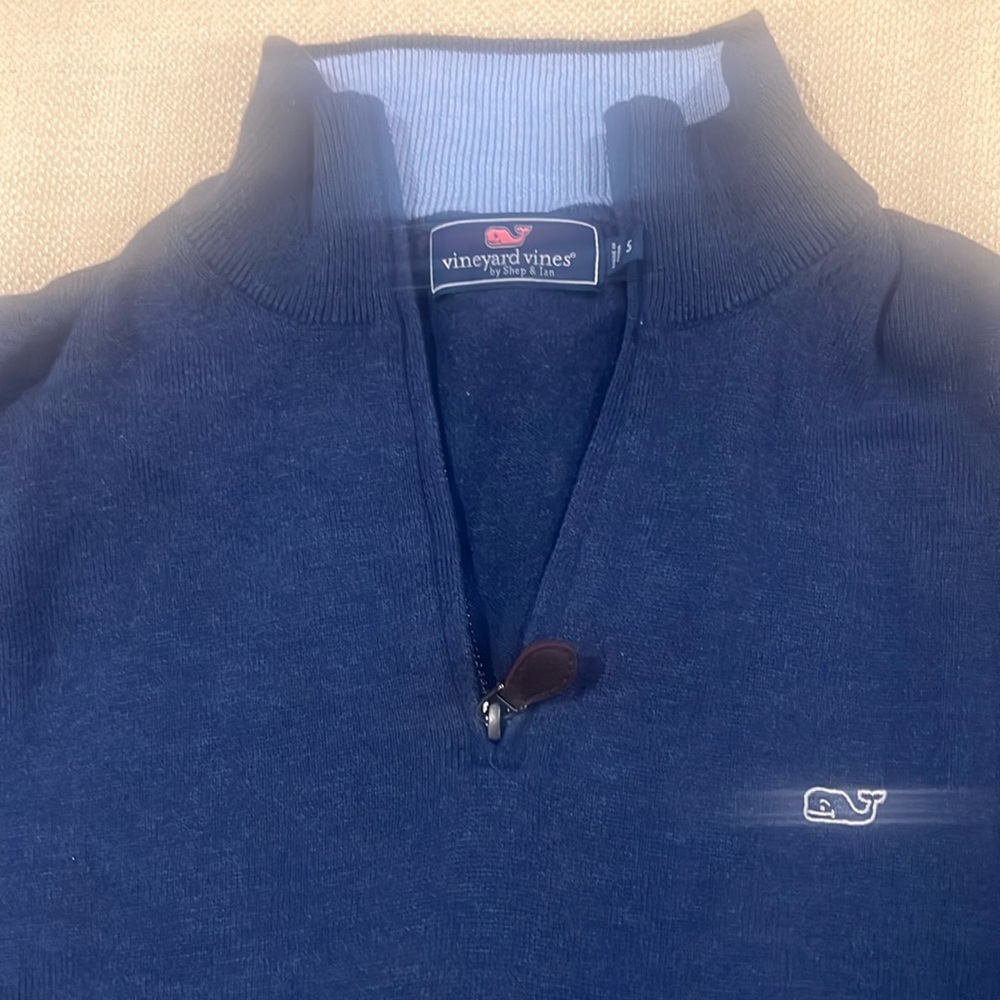 Men’s blue half zip